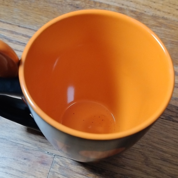 Coffee Mug / Cup with Spoon says I 💕 Coffee Ft. Lauderdale Orange & Black - Picture 8 of 8